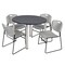 Regency Kee Round Table & Chair Set, Wood, Metal, Polypropylene Top, Grey TB48RNDGYBPCM44GY - alternate 1